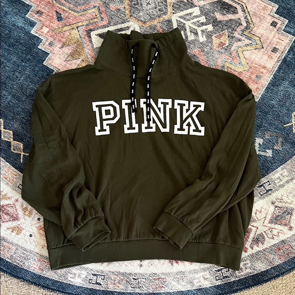PINK Victoria's Secret Olive Pullover with Logo